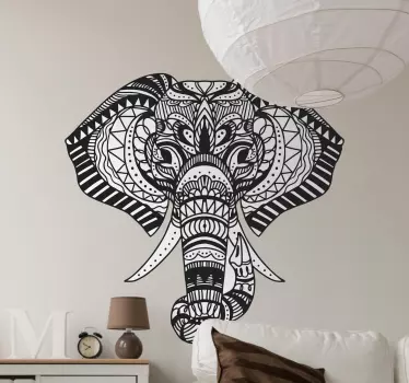 Etnisk elefant vilde dyr klistermærke - TenStickers
