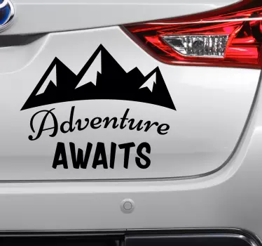 Eventyr venter forude bil sticker - TenStickers