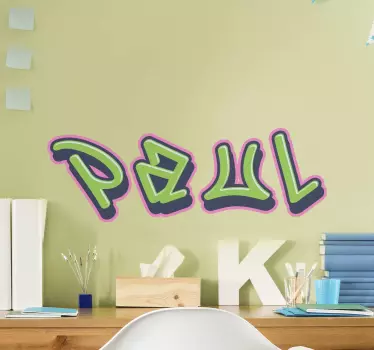 Fantastisk personlig graffiti bymærkat - TenStickers