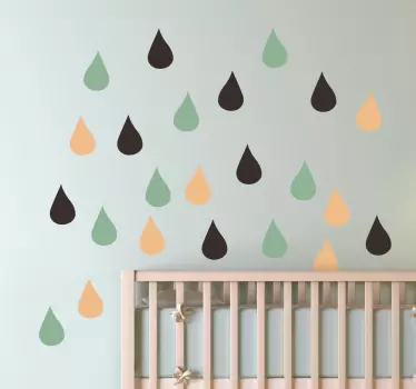 Farve dråber wallstickers - TenStickers