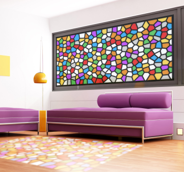 Farvede glas vindue sticker - TenStickers