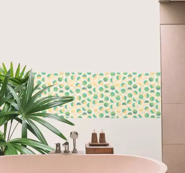 Farverige hexagon fliser mønster vinyl overførsel - TenStickers