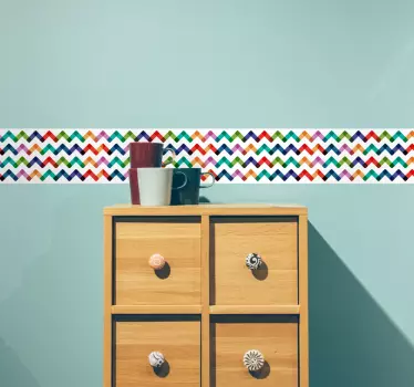 Farverigt kantbånd sticker - TenStickers