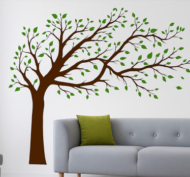 Farverigt sandhedens træ stue wallsticker - TenStickers