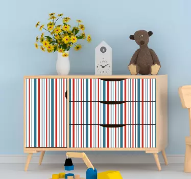 Folie til møbler med elegant stribet mønster - TenStickers