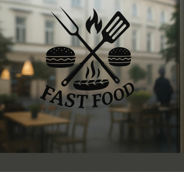 Fastfood-værktøjer kokken klistermærke - TenStickers