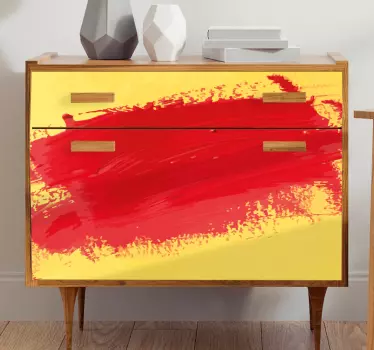 Fed penselstrøg accent folie til møbler - TenStickers