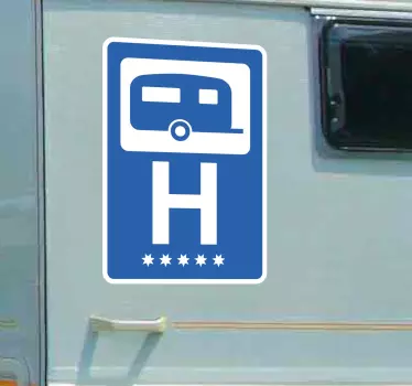 Fem-stjernet klistermærke til campingvogn - TenStickers