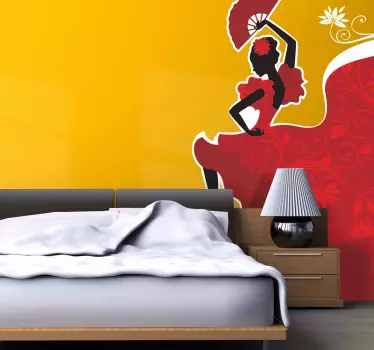 Flamenco danser vægklistermærke - TenStickers