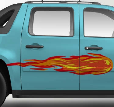 Klistermærker til bil flammer - TenStickers