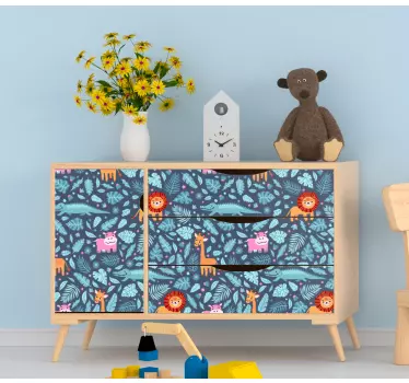 Flere jungledyr designer mærkater til møbler - TenStickers