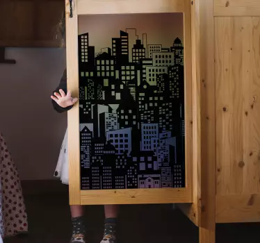 Flerfarvet skab møbeldekorationer - TenStickers