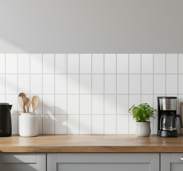 Flise klistermærke lang hvid - TenStickers