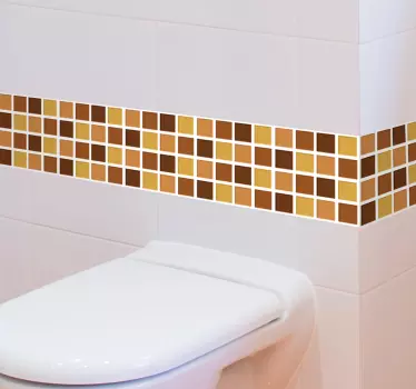 Flisebånd klistermærke, brune toner - TenStickers