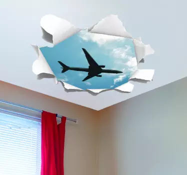 Fly på himlen visuelle effekter vægindretning - TenStickers