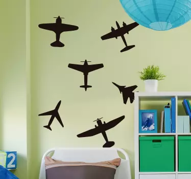 Fly silhuet objekt vægklistermærker - TenStickers