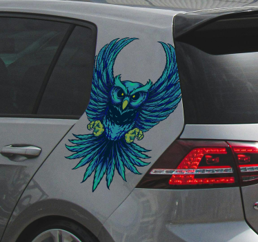Flyvende ugle klistermærke til bil - TenStickers