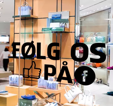 Følg os på facebook business sticker - TenStickers