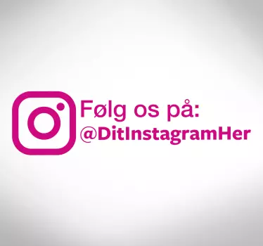 Følg os på instagram vinduet navn klistermærke - TenStickers