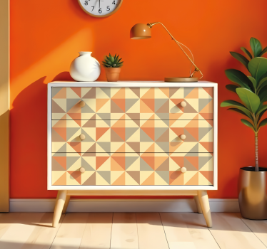 Folie til møbler boho varm geometri - TenStickers