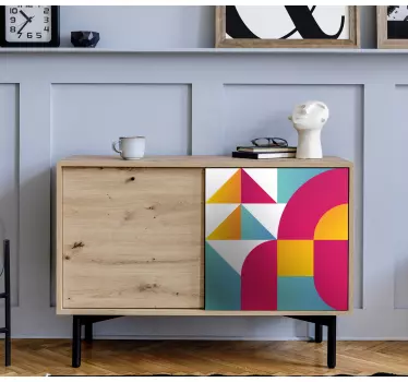 Folie til møbler geometriske farvefirkanter - TenStickers