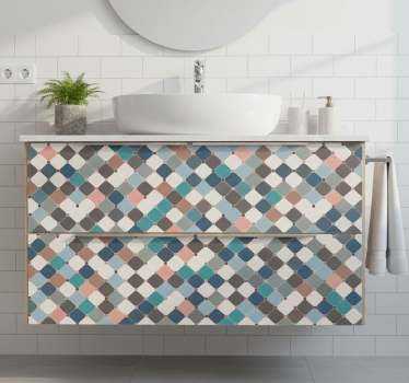 Folie til møbler geometriske mosaikfliser - TenStickers