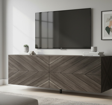 Folie til møbler i mørk chevron imitation - TenStickers