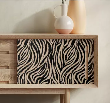 Folie til møbler med abstrakt zebra mønster - TenStickers