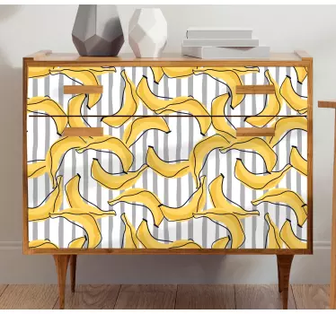 Folie til møbler med bananmønsterdesign - TenStickers