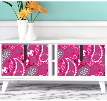 Folie til møbler med blomster paisley mønster - TenStickers