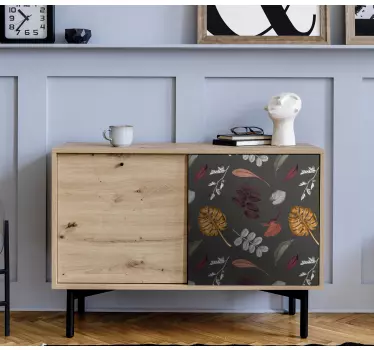 Folie til møbler med blomsterbladsmotiv - TenStickers