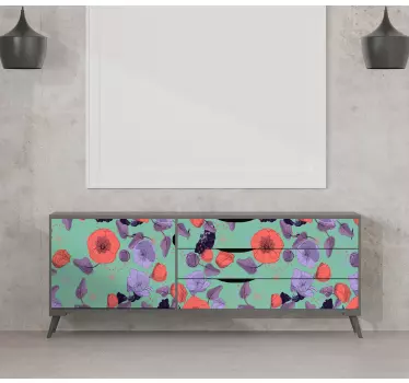 Folie til møbler med blomsterdekoration - TenStickers