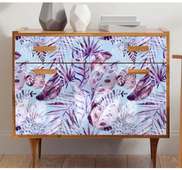 Folie til møbler med blomsterillustrationer - TenStickers