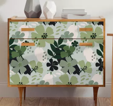 Folie til møbler med blomsterprint - TenStickers