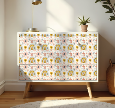Folie til møbler med boho skyer og regnbuer - TenStickers