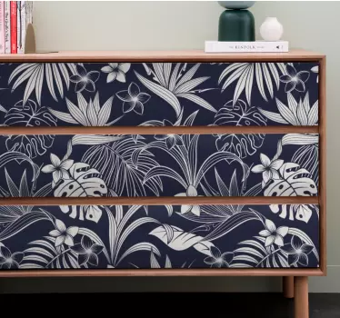 Folie til møbler med botanisk mønsterdesign - TenStickers