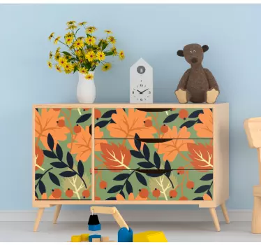 Folie til møbler med botanisk tryk - TenStickers