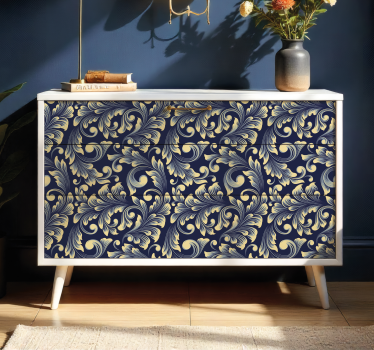 Folie til møbler med forgyldt botanisk design - TenStickers