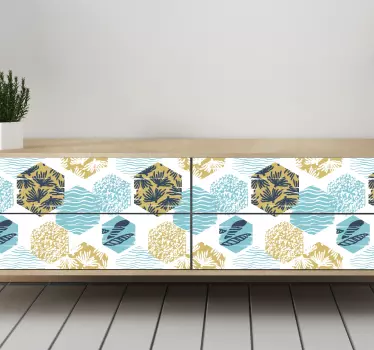 Folie til møbler med hexagonale mønstre - TenStickers