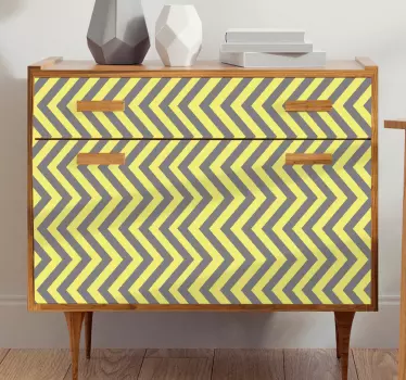 Folie til møbler med kraftigt zigzag mønster - TenStickers