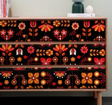 Folie til møbler med levende botanisk print - TenStickers
