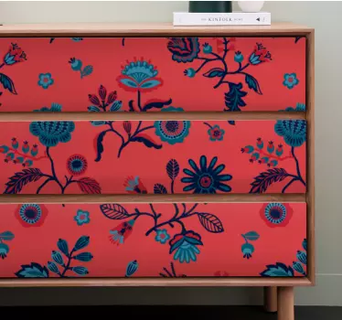 Folie til møbler med livligt blomsterdesign - TenStickers