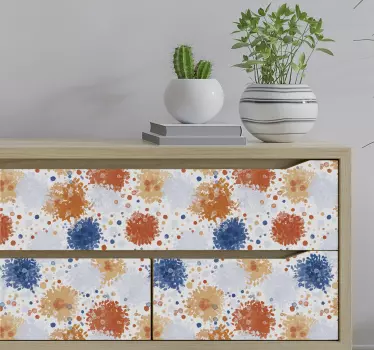 Folie til møbler med livligt botanisk arrangement - TenStickers