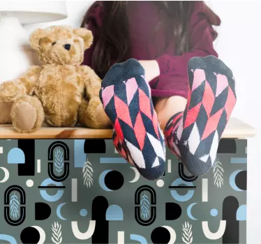 Folie til møbler med mønstret grå design - TenStickers