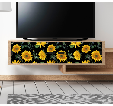Folie til møbler med solsikke blomstermønster - TenStickers