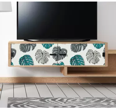 Folie til møbler monstera bladmønster - TenStickers