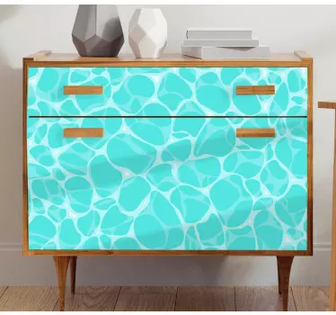 Folie til møbler pebble aqua overflade - TenStickers