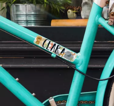 Forskelligt navngivet dyr sticker cykel - TenStickers