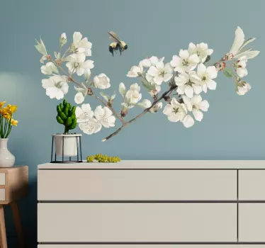 Første forår blomst blomster vægoverføringsbillede - TenStickers