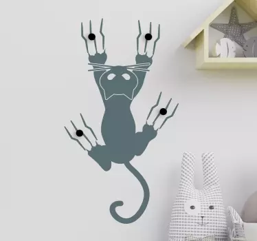 Frakke rack kat frakke hanger mærkat - TenStickers